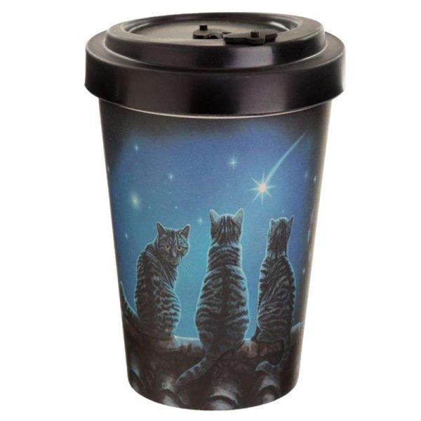 Lisa Parker Wish Upon a Star Cat Biodegradable Travel Mug