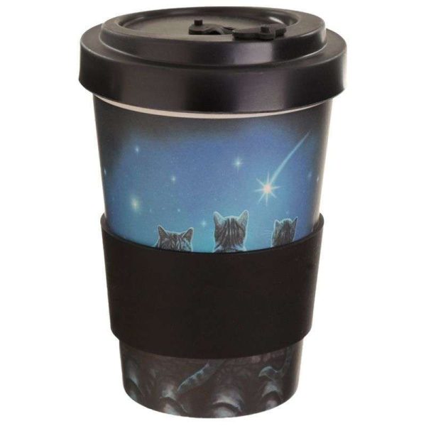 Lisa Parker Wish Upon a Star Cat Biodegradable Travel Mug - Image 2