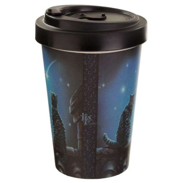 Lisa Parker Wish Upon a Star Cat Biodegradable Travel Mug - Image 3