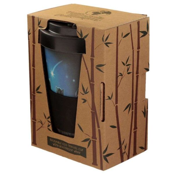 Lisa Parker Wish Upon a Star Cat Biodegradable Travel Mug - Image 4