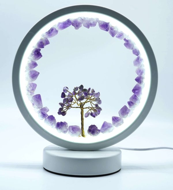 Amethyst LED USB Lamp with Gemstone Tree - Image 2