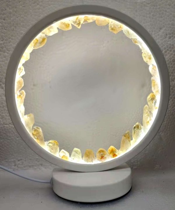 Citrine Crystal LED USB Table Lamp