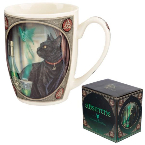 Lisa Parker Absinthe Cat Porcelain Mug