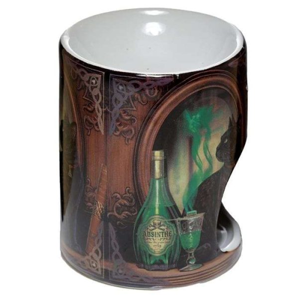 Lisa Parker Ceramic Absinthe Cat Oil Burner - Image 2