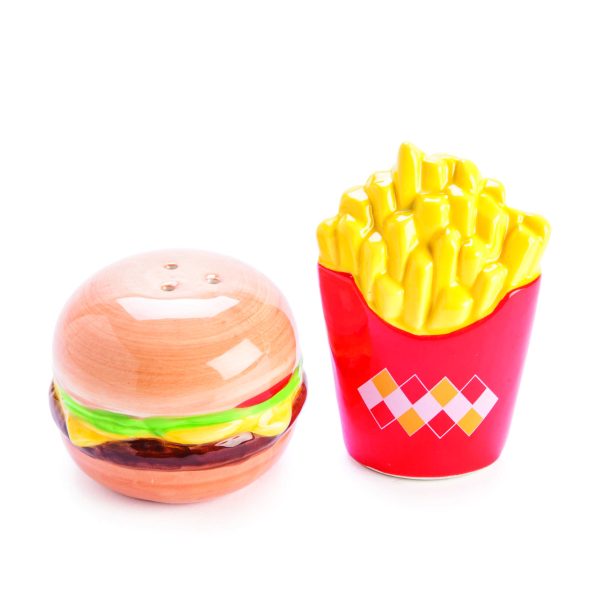 Flavour Mates Burger & Fries Salt & Pepper Set × 4