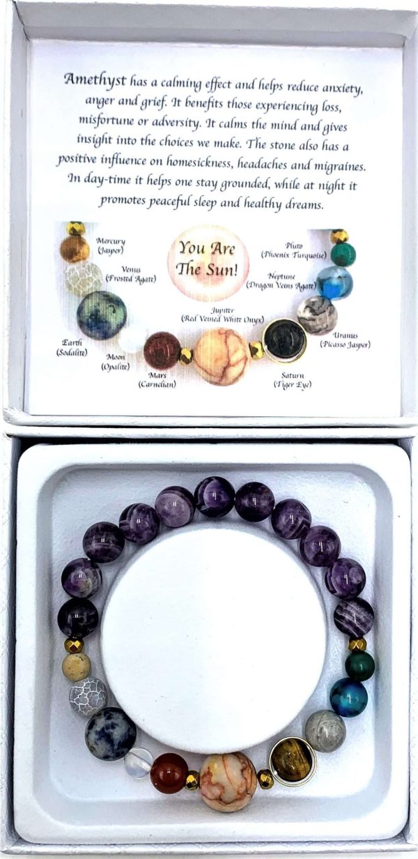 Amethyst Solar System Bracelet 7cm - Image 2