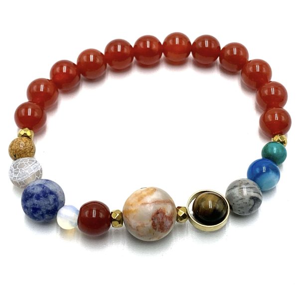 Carnelian Solar System Bracelet 7cm