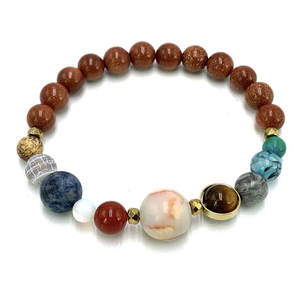 Goldstone Solar System Bracelet 7cm