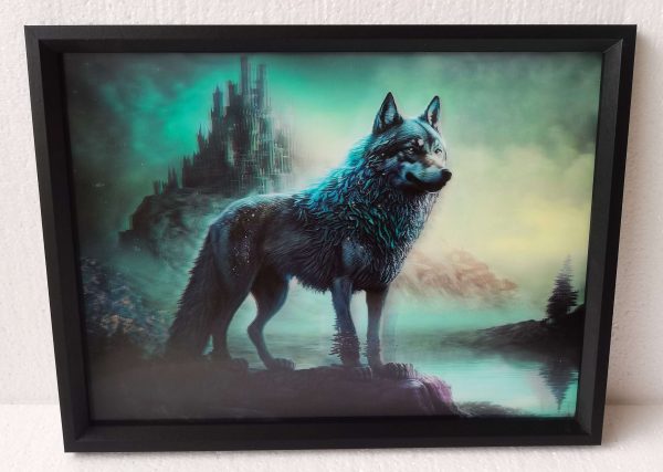 3D Wolf 30x40CM