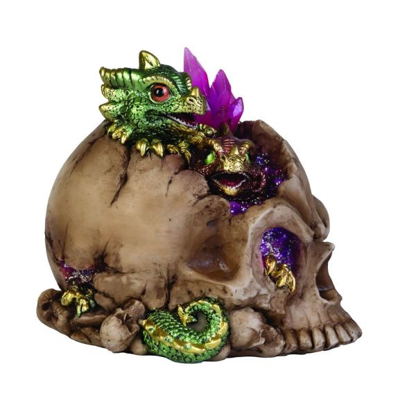 LED Skull with dragons - Image 2