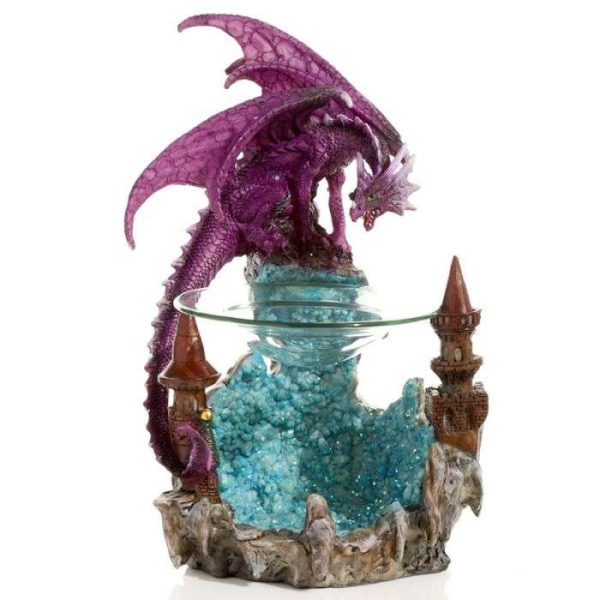 Dark Legends Crystal Ravine Castle Oil and Wax Burner with Glass Dish